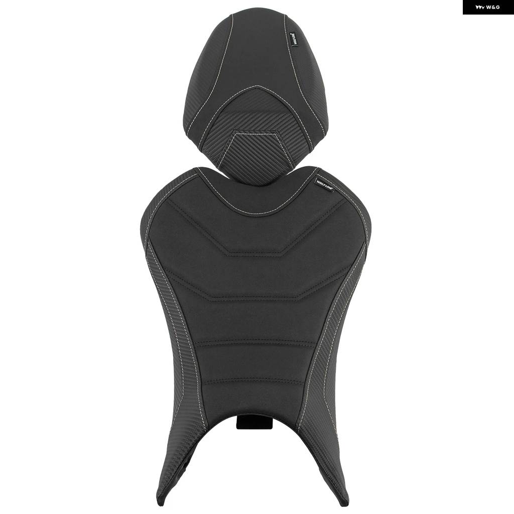 並行輸入品バイク フロントドライバー シート ピリオン パッド リアパッセンジャーシート クッション トライアンフ STREET TRIPLE 765/765S/765R 2023の画像