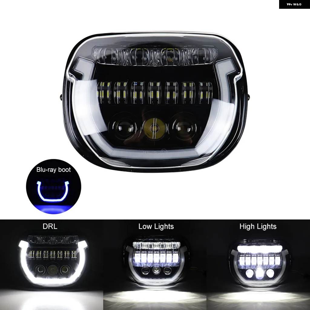 並行輸入品ストリートグライド 2024 CVO ストリートグライド 2023-2024 バイク ヘッドライト LEDライト ハイ/ロービーム DRL ブルーライト ブーツ 機能の画像