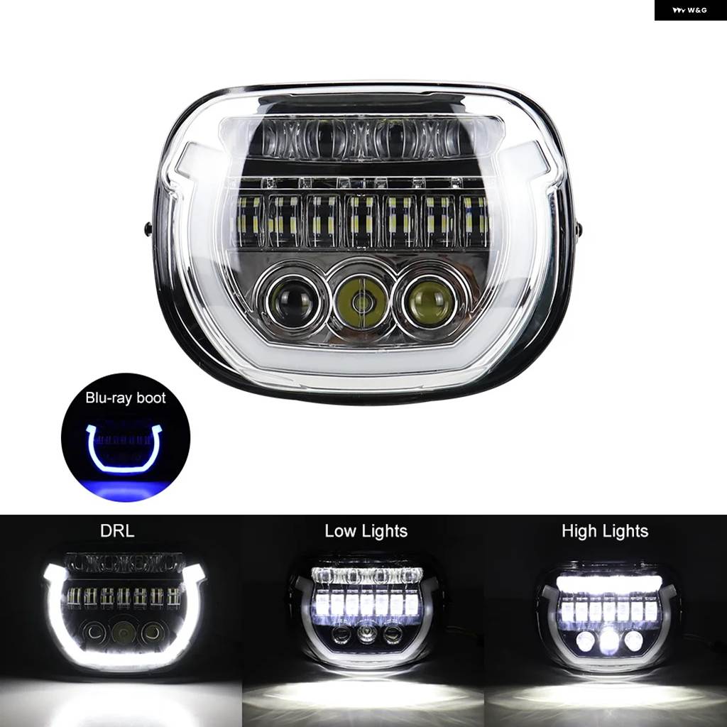 並行輸入品ストリートグライド 2024 CVO ストリートグライド 2023-2024 バイク ヘッドライト LEDライト ハイ/ロービーム DRL ブルーライト ブーツ 機能の画像