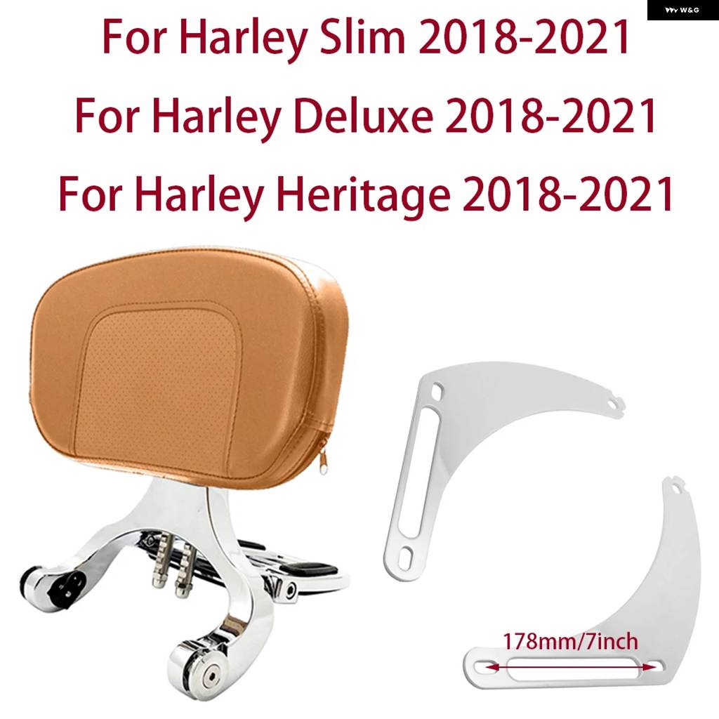 並行輸入品オートバイ ドライバー/パッセンジャーバックレスト ハーレー ソフテイル スリム FLSL デラックス FLDE FLHCS FLHC ヘリテージ 2018-2021の画像