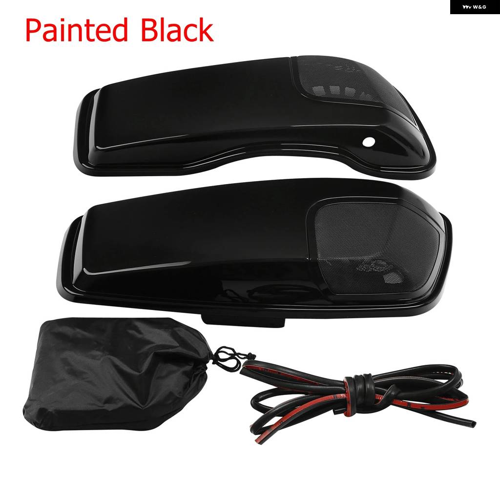 並行輸入品5インチ7インチ スピーカー 付き バイク サドルバッグ 蓋 ハーレー ツーリング ロードキング エレクトラ グライド ストリートグライド ウルト_3