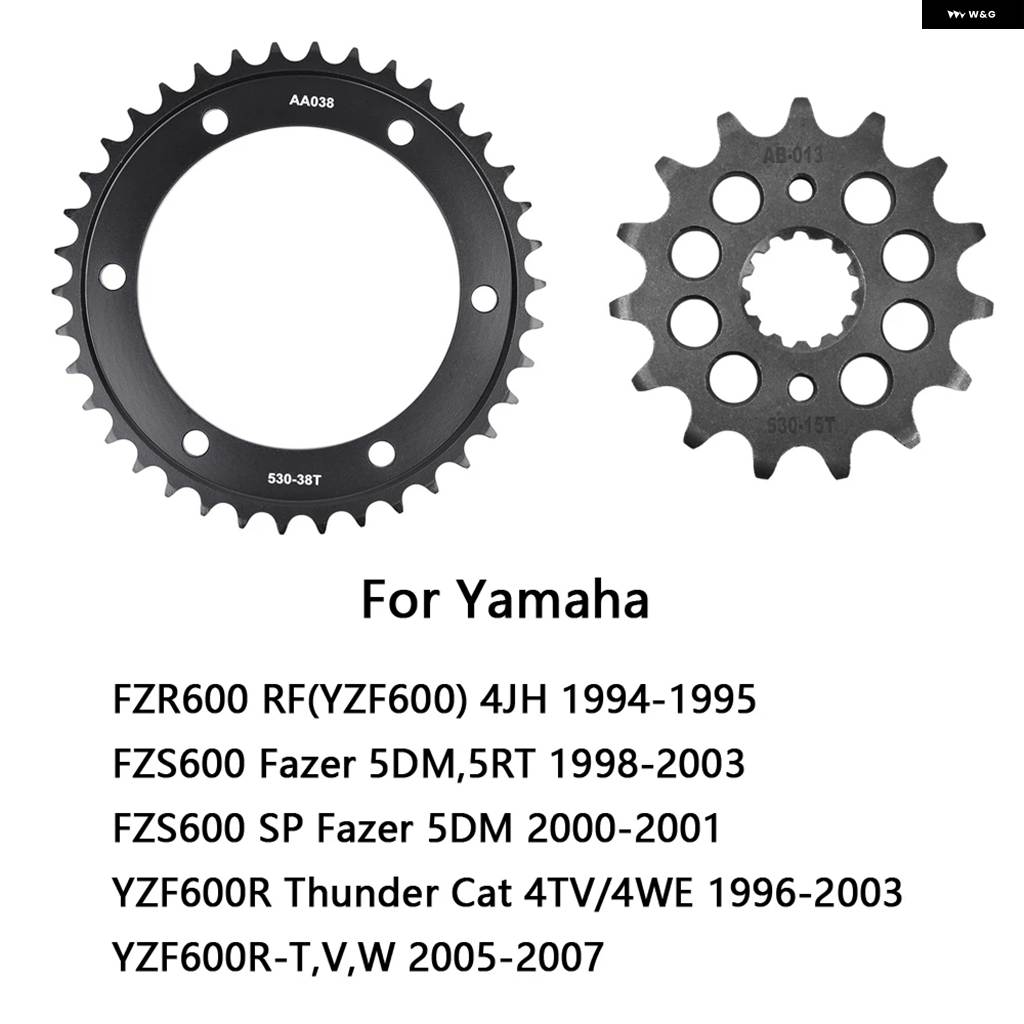 並行輸入品530 38T 15T オートバイ フロントリア スプロケット ヤマハ FZR600 RF YZF 600 4JH 1994-95 FZS600 FAZER YZF600R THUNDER 96-07 YZF600R-T_2