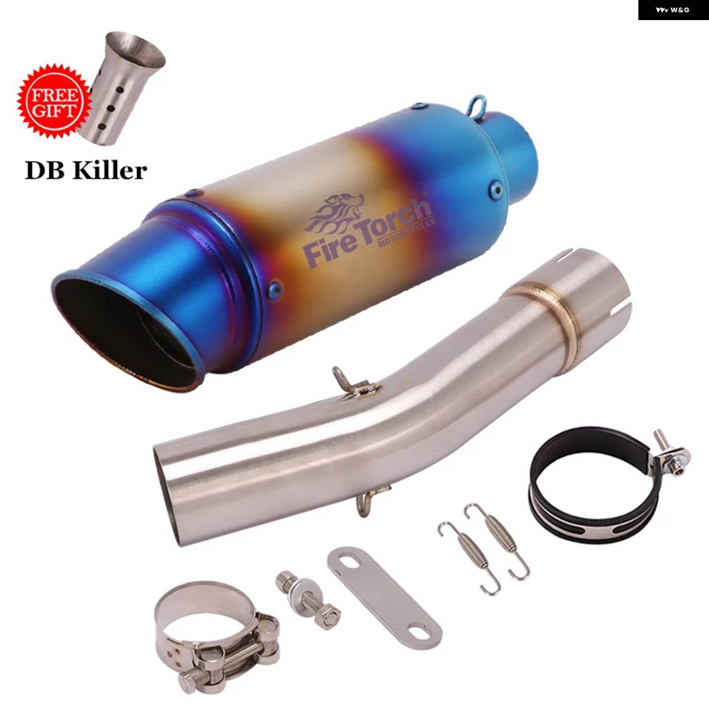 並行輸入品BMW R1200GS アドベンチャー ADV 2004 - 2009 オートバイ 排気 システム エスケープ ミドルリンク パイプ 51MM マフラー モト DB キラーの画像