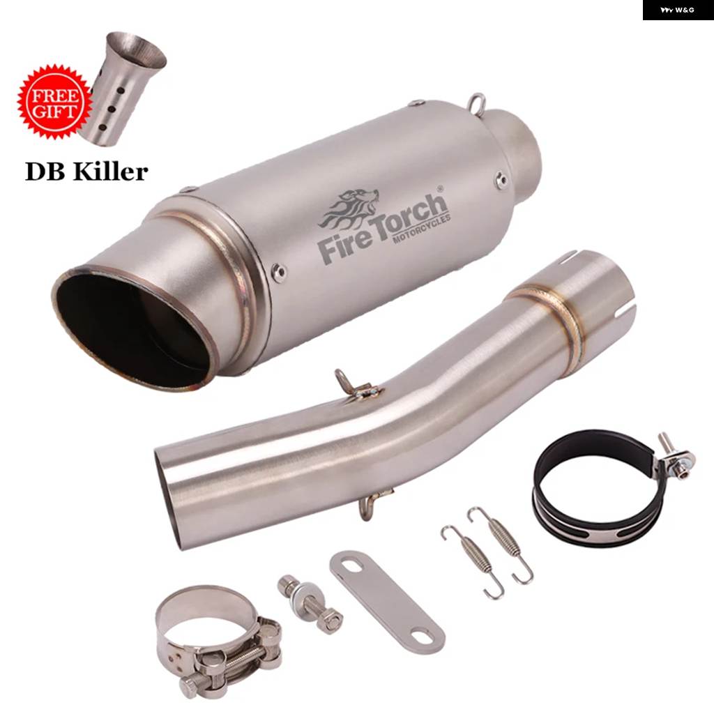 並行輸入品BMW R1200GS アドベンチャー ADV 2004 - 2009 オートバイ 排気 システム エスケープ ミドルリンク パイプ 51MM マフラー モト DB キラーの画像