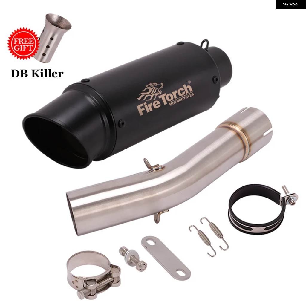 並行輸入品BMW R1200GS アドベンチャー ADV 2004 - 2009 オートバイ 排気 システム エスケープ ミドルリンク パイプ 51MM マフラー モト DB キラーの画像