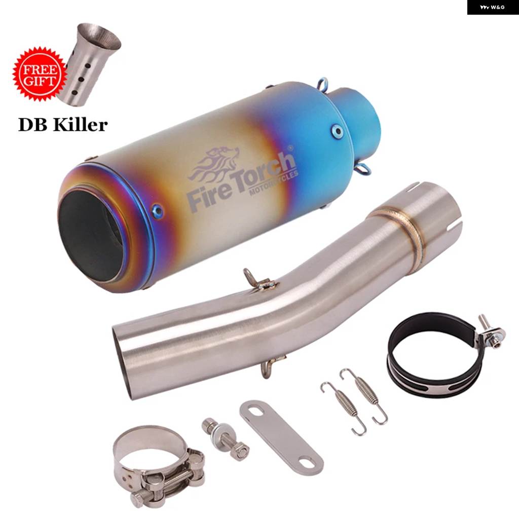 並行輸入品BMW R1200GS アドベンチャー ADV 2004 - 2009 オートバイ 排気 システム エスケープ ミドルリンク パイプ 51MM マフラー モト DB キラーの画像