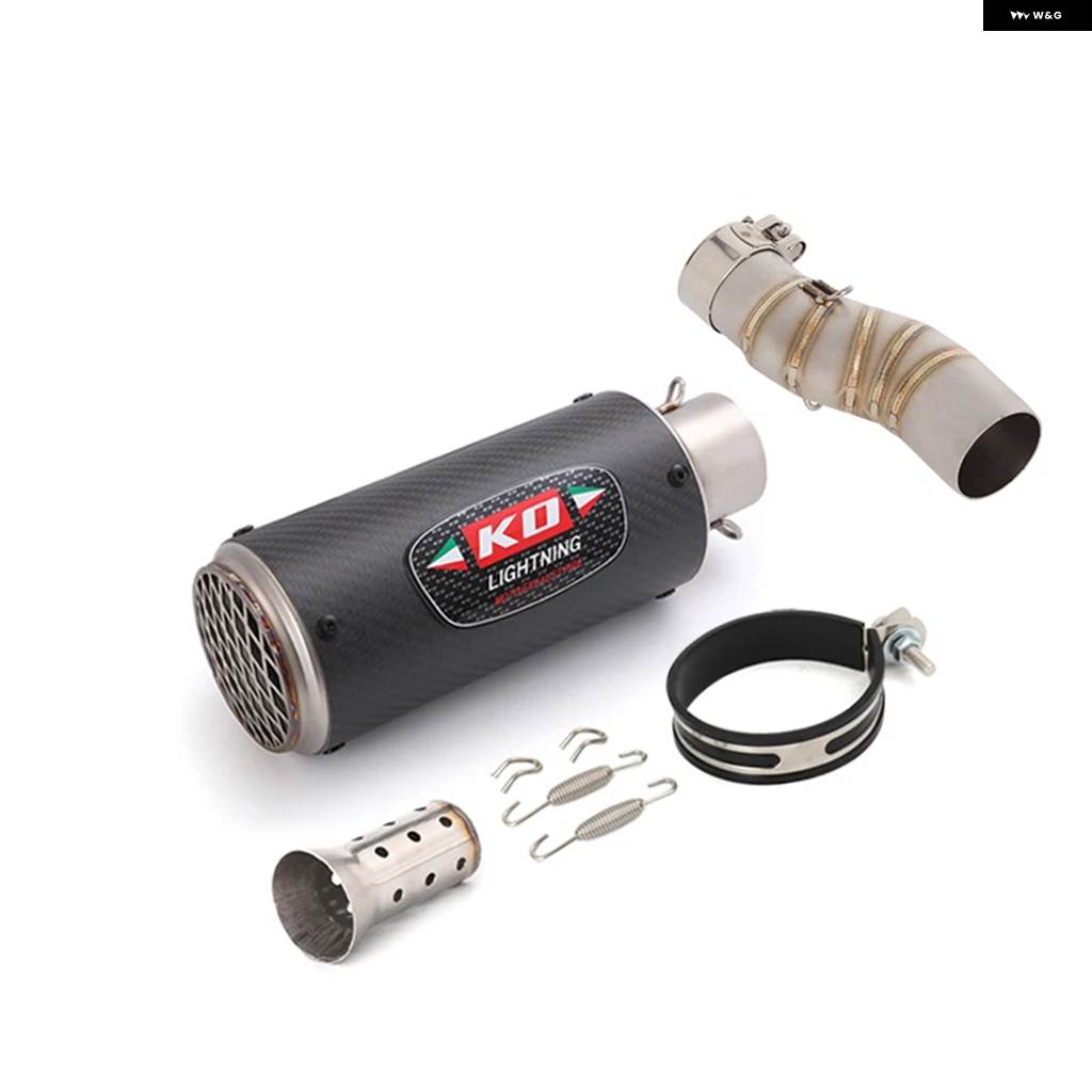 並行輸入品CFMOTO 450MT MT450 2024 2025 テールエスケープ サイレンサー カーボン排気 システム バイク マフラーチップミッドリンク パイプ 51MM_1