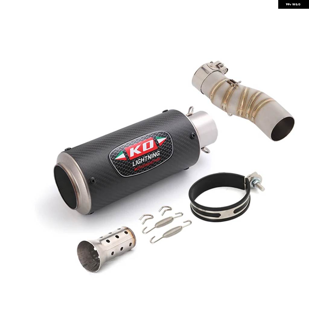 並行輸入品CFMOTO 450MT MT450 2024 2025 テールエスケープ サイレンサー カーボン排気 システム バイク マフラーチップミッドリンク パイプ 51MM_2