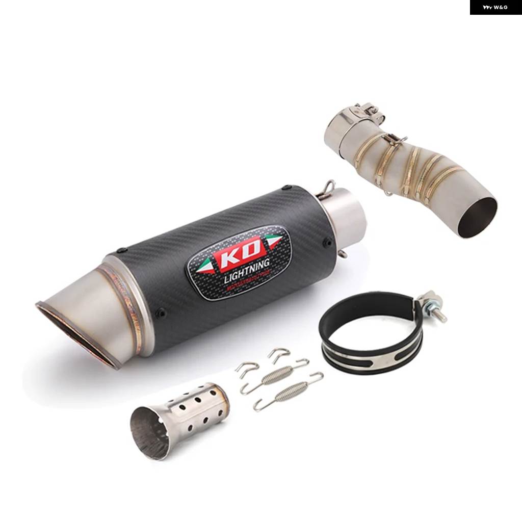 並行輸入品CFMOTO 450MT MT450 2024 2025 テールエスケープ サイレンサー カーボン排気 システム バイク マフラーチップミッドリンク パイプ 51MM_4