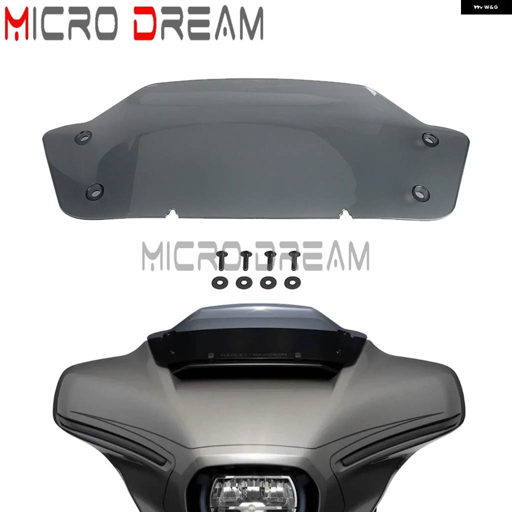 並行輸入品 7インチ バイク ウインドシールド スクリーン ウインドデフレクター ポリカーボネート ハーレー ツーリング CVO ストの画像