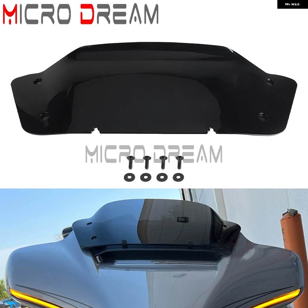 並行輸入品 7インチ バイク ウインドシールド スクリーン ウインドデフレクター ポリカーボネート ハーレー ツーリング CVO ストの画像
