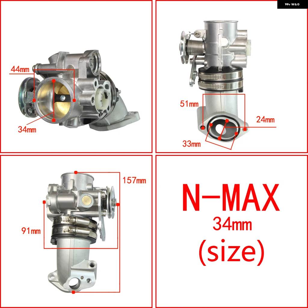 並行輸入品 バイク レーシング スロットルボディ ヤマハ N MAX 150 NMAX 150 32MM 34MM 36MMの画像