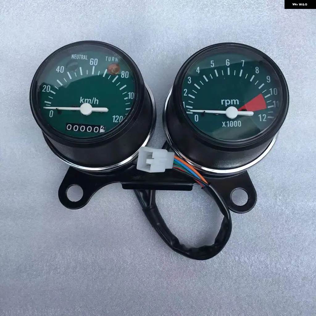 並行輸入品 ホンダ スズキ CG125 バイク メーター アセンブリ 計器 カスタム オドメーター タコメーター ダブル スピード メーター_1