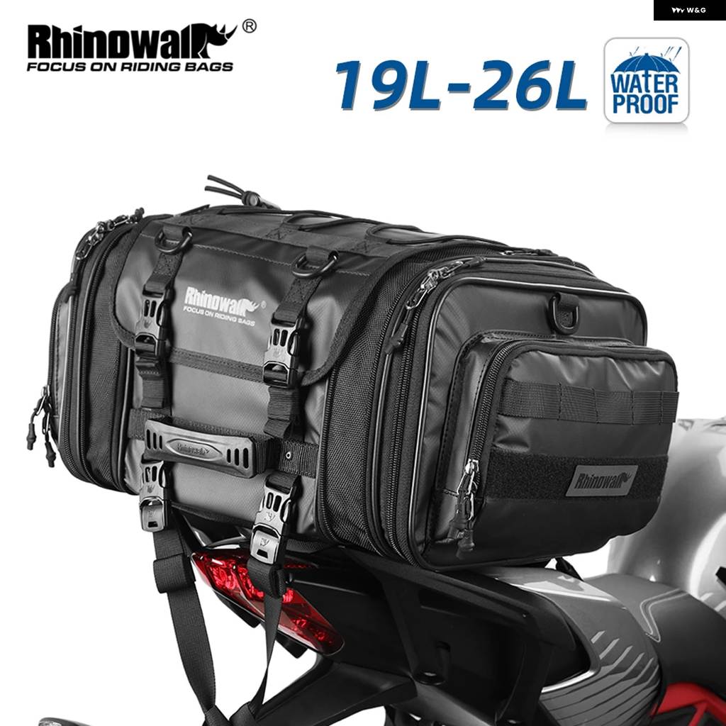 並行輸入品 バイク 用リアシートバッグ 19L-26L 防水 テール サドルバッグ レインカバー バイク 大容量 リア