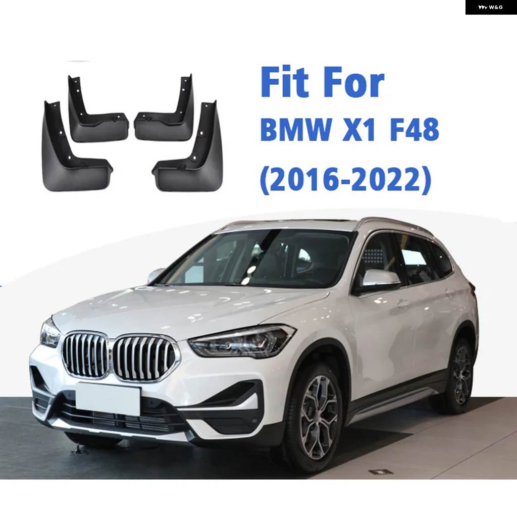 ブランド登録なし - 並行輸入品 BMW X1 F48 2016 - 22用 マッドガード 向こう正面後押し もの狂わしい 下げ翼 マッドガード 鉄道車両 スプラッシュかばい立て