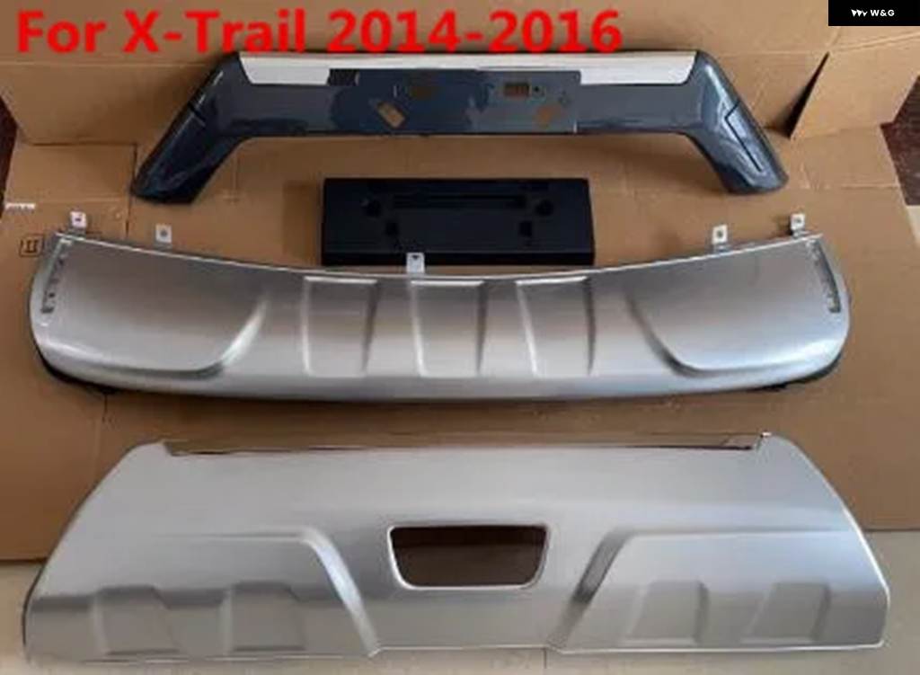 並行輸入品 ABS 日産 ローグ X-TRAIL 2014-2016 T32 フロント+リア バンパー ボトムガード プロテクター_6