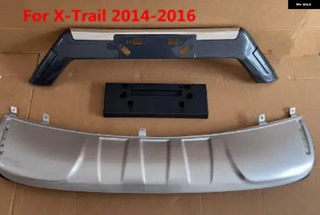 並行輸入品 ABS 日産 ローグ X-TRAIL 2014-2016 T32 フロント+リア バンパー ボトムガード プロテクター_3