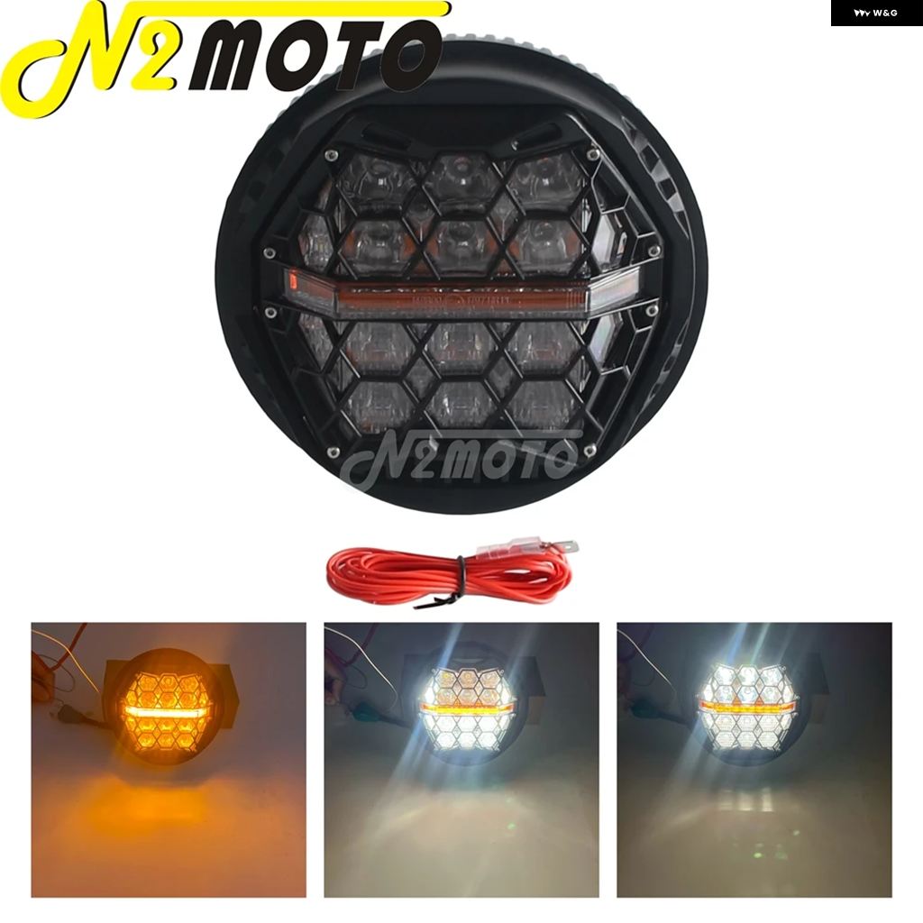 ブランド登録なし - 並行輸入品 5.75in LED 自動二輪車 前照灯 IP67 雨合羽 DRL ご機嫌/ロービーム 上端照明ランプ ハーレー ソフテイル 運動競技はやりっ子 FXSTD XL1200C XL883C