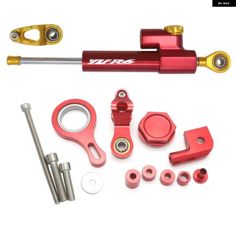 並行輸入品オートバイ バイク ステアリングスタビライザー ダンパー マウント ブラケット キット ヤマハ YZFR1 2002-2017 YZFR6 2020_6