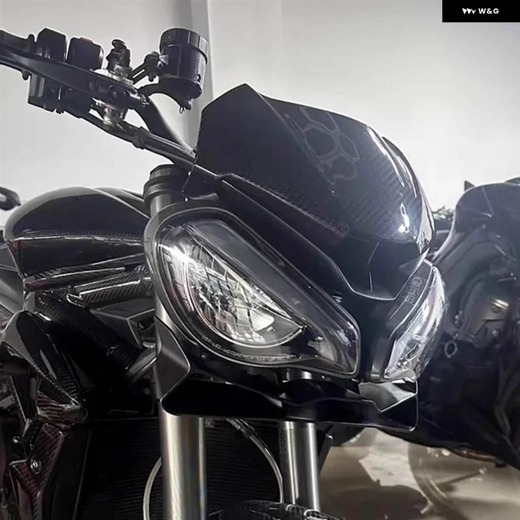 並行輸入品オートバイ フロントリップ固定翼 フェアリング フロントスポイラー キット ストリートトリプル765 RS ストリートトリプル765 S RS 2017-2024