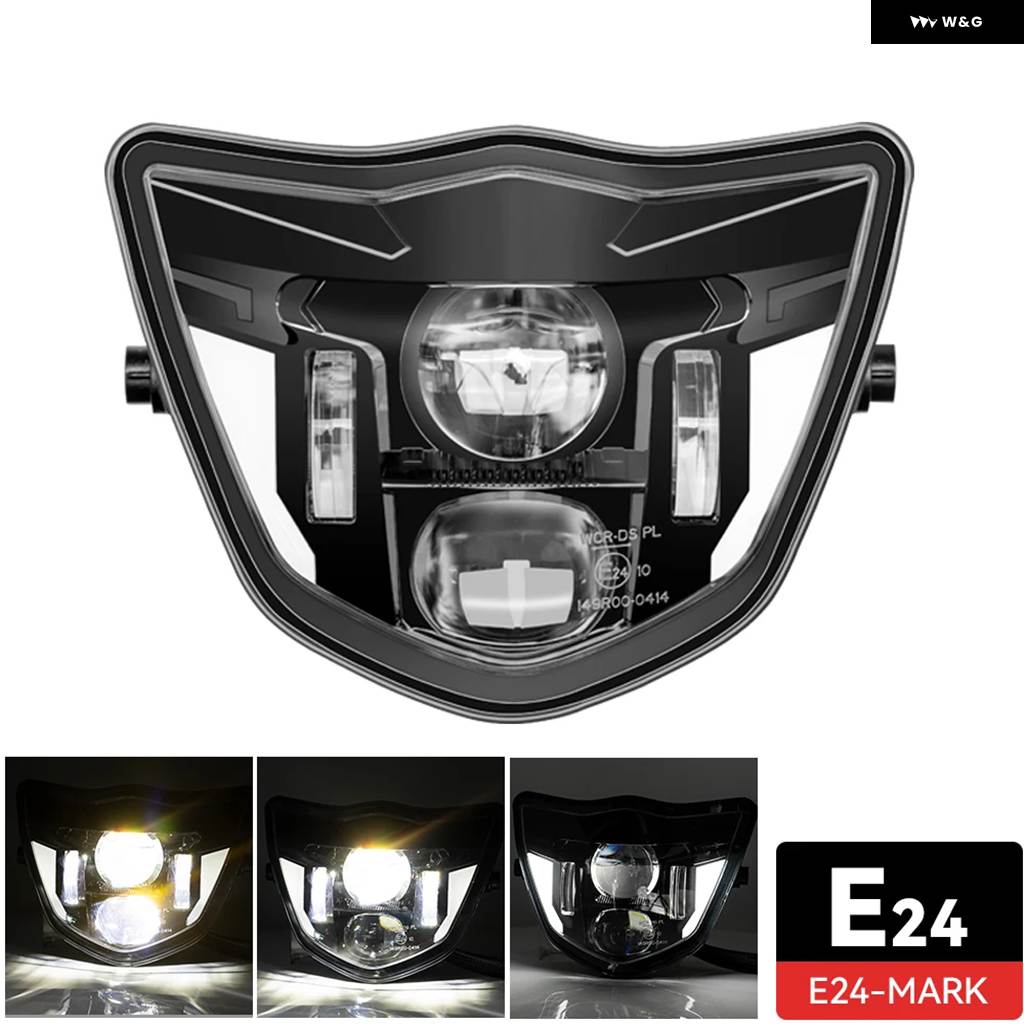 並行輸入品 E24 LED ヘッドライト ヤマハ WR450F WR250F 2014-2024 エンデューロ ダート バイク オの画像