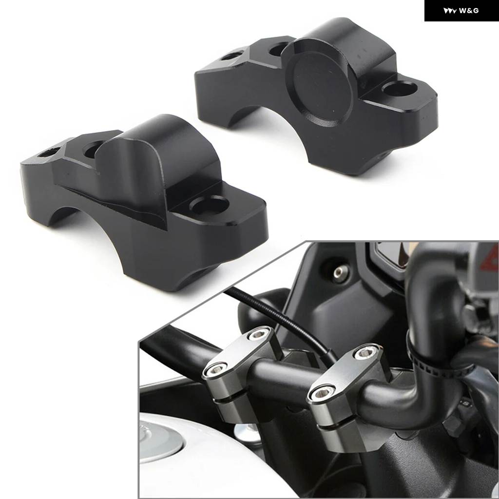 並行輸入品 ペア バイク CNC ハンドルバー ライザーエクステンションバック移動 ハンドルバー ライザー BMW S1000Rの画像