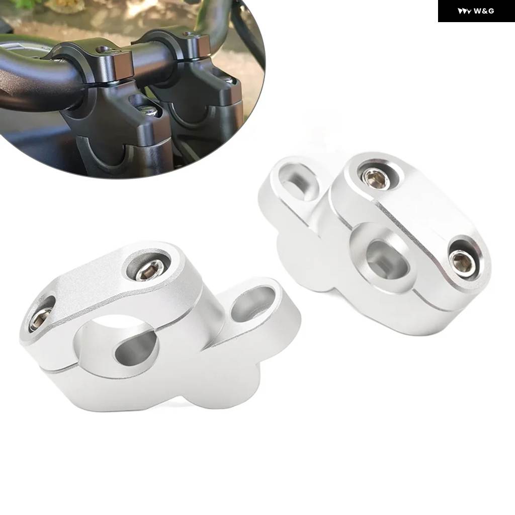 並行輸入品 28MM 1-1/8インチ オフセット ハンドルバー クランプ マウント ライザー スズキ ホンダ ヤマハ カワサキの画像
