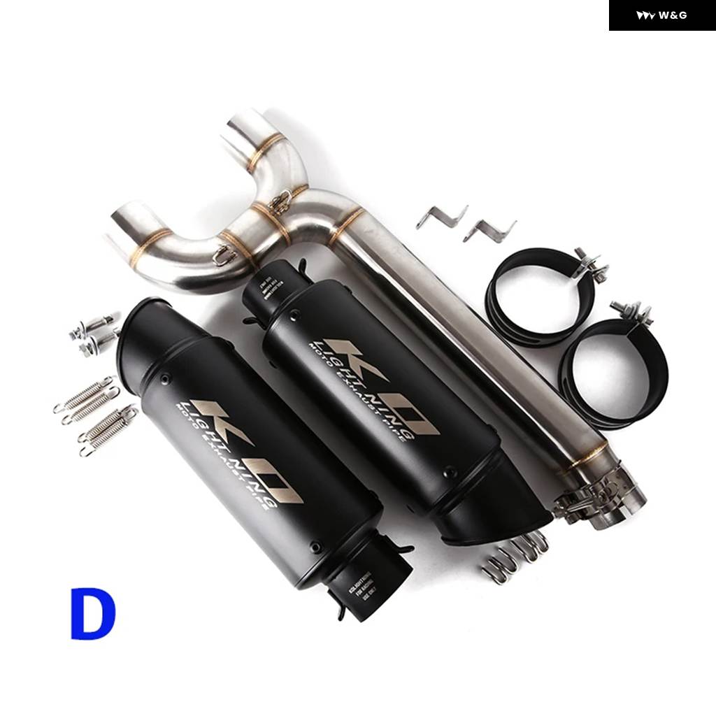 並行輸入品ヤマハ FZ6 FZ6N FZ6S 排気 システム ミドルリンク パイプ エスケープ コネクティング チューブ スリップオン 51MM マフラーチップ カスタム_4