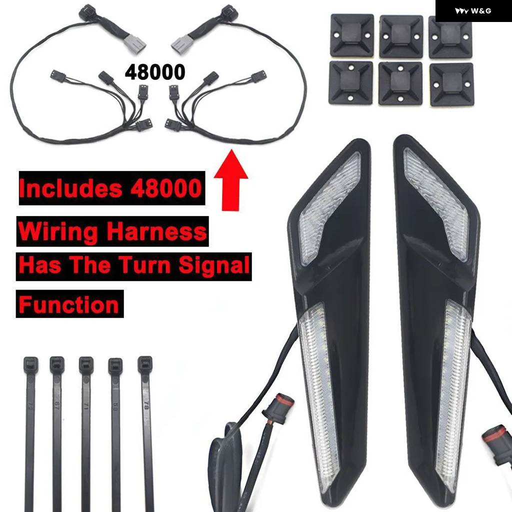 並行輸入品ホンダ ゴールドウィングF6B 2018-UP 2020 2021年GL1800 バイク ブラッククローム LED フォーク マウント ナビライトとローターカバー_6