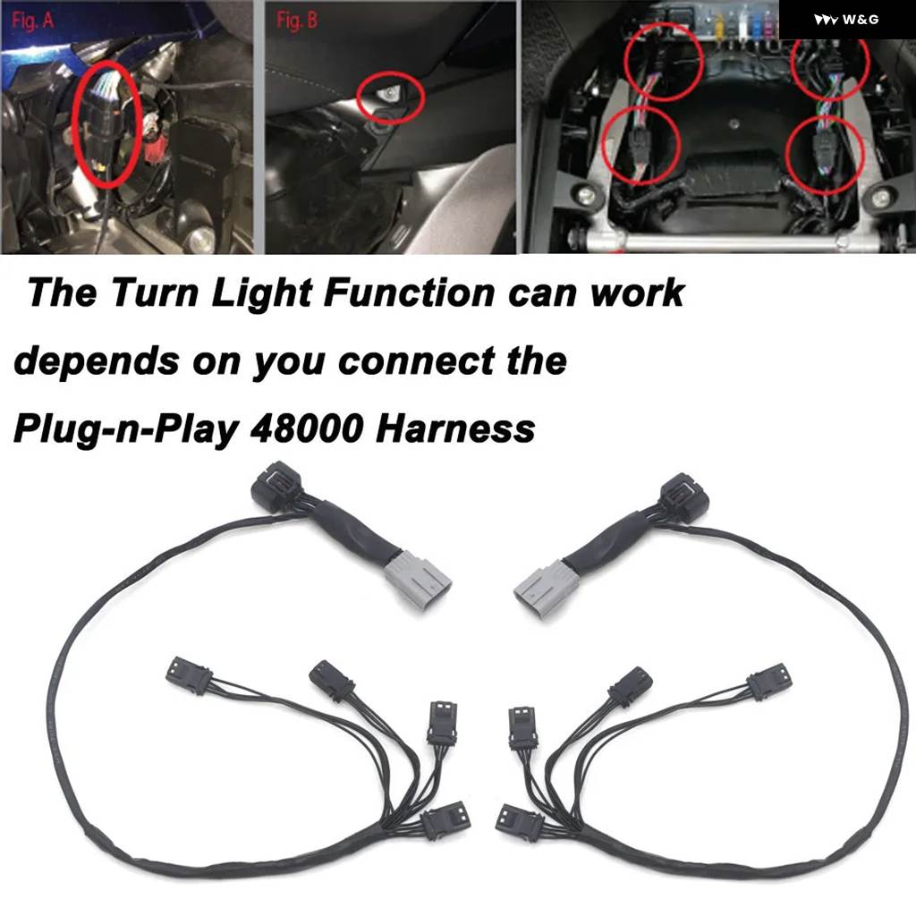 並行輸入品ホンダ ゴールドウィングF6B 2018-UP 2020 2021年GL1800 バイク ブラッククローム LED フォーク マウント ナビライトとローターカバー_1