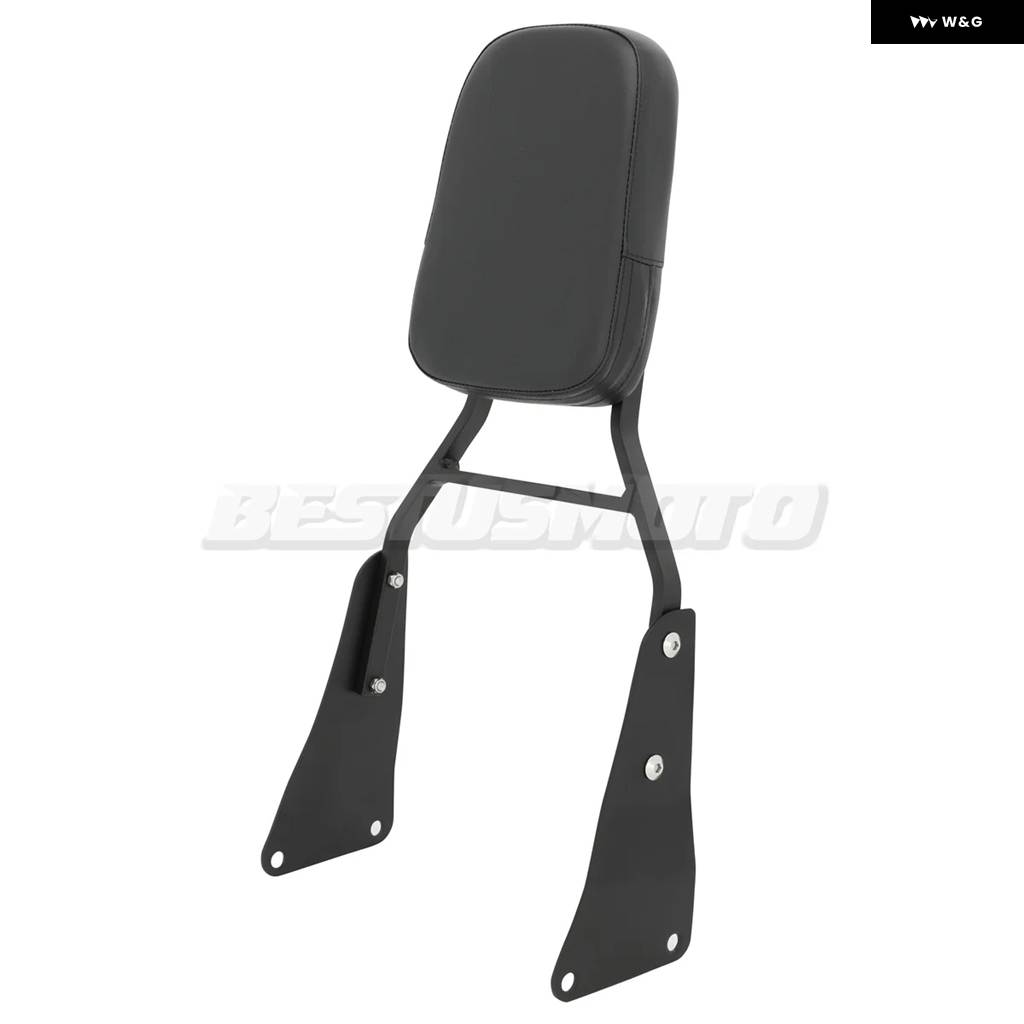並行輸入品バイク ブラック/クローム乗員用バックレスト シーシーバー カワサキ バルカン1500 VN1500 クラシック 1986-2013