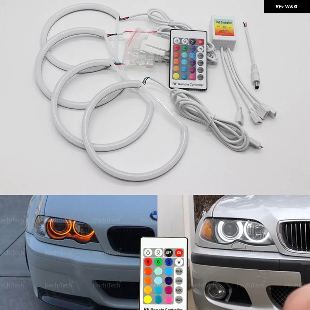 並行輸入品 BMW E36 E38 E39 E46 525I 528I 530I 540I 740I 750I 730D 740D 728I 320I 325I 16色 RGB コットン エンジェルアイ LEDの画像