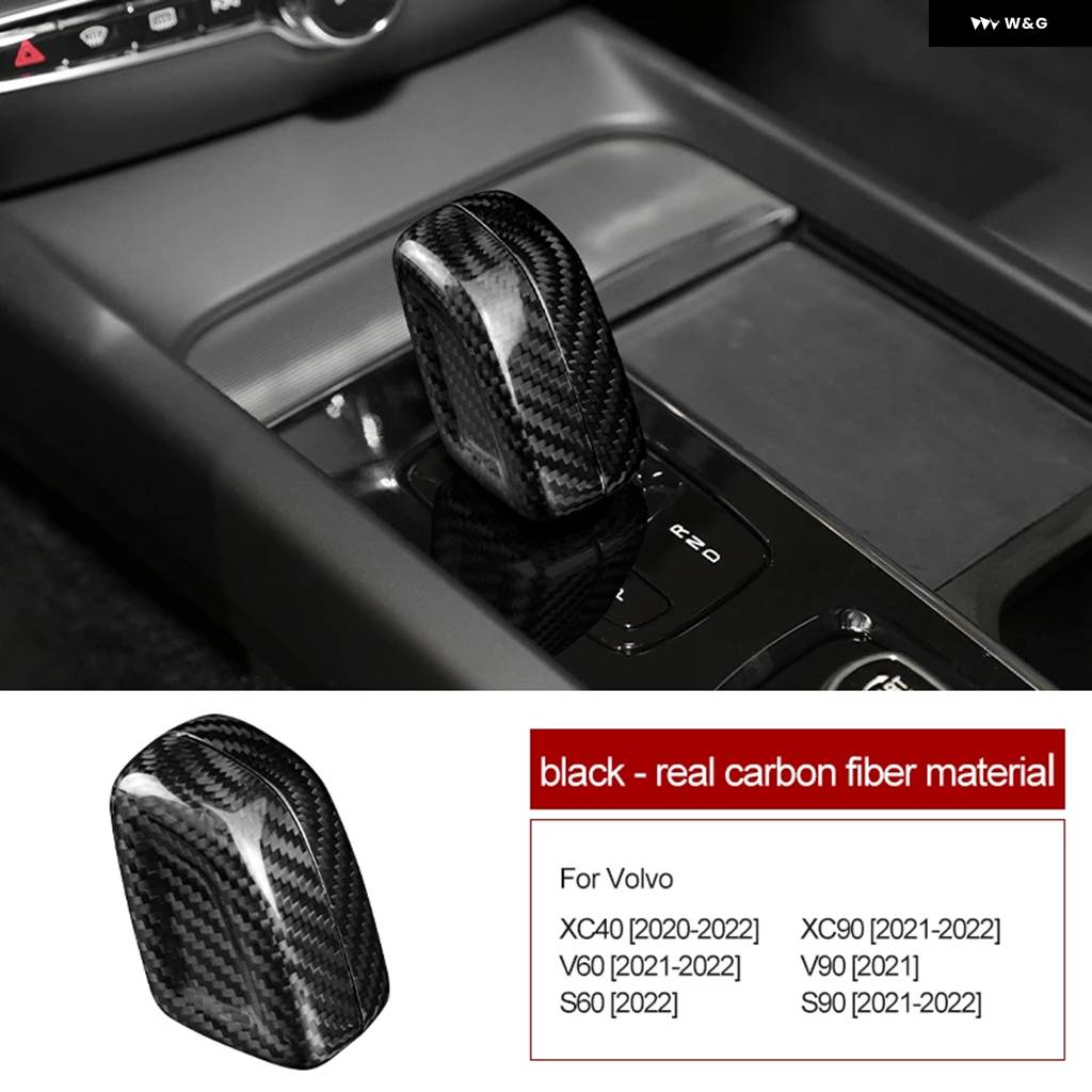 並行輸入品 AIRSPEED カー ギア シフト ノブカバー ボルボ XC40 XC60 XC90 V60 V90 S60 S90 2021 カーボン インテリア トリム ステッカー_1
