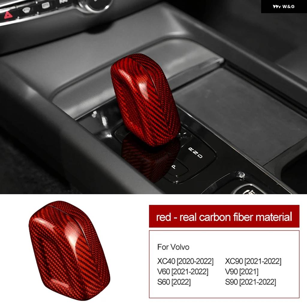 並行輸入品 AIRSPEED カー ギア シフト ノブカバー ボルボ XC40 XC60 XC90 V60 V90 S60 S90 2021 カーボン インテリア トリム ステッカー_2