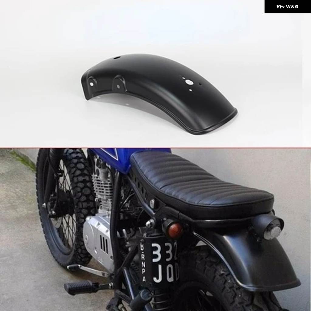 並行輸入品 バイク レトロ ブラック フロント リア フェンダー レトロ マッドガード カバー メタル プロテクター スズキ GN125 GN250 GN 12の画像