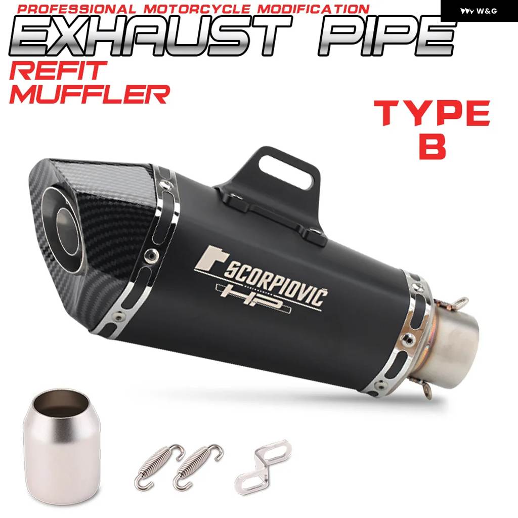 並行輸入品 51MMインレット オートバイ エキゾーストマフラー FZ1 R6 R15 R3 ZX6R ZX10 Z900 1000 CBR1000 GSXR1000 B10の画像