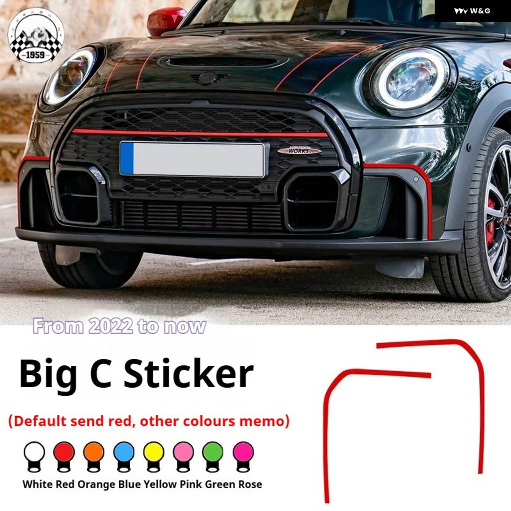 並行輸入品 車 ミニ クーパー JCW F55 F56 F57 コンパートメント フロント バンパー ラップ ベント バンパー デコレーション ステッカーの画像