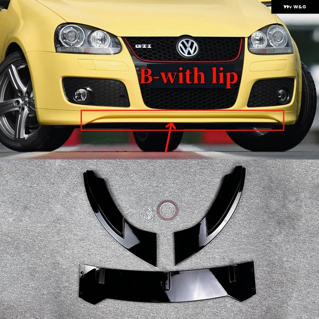 並行輸入品 VW フォルクスワーゲン ゴルフ 5 MK5 GTI ジェッタ MK5 GLI 2003-2009 車用 フロント バンパー スプリッター リップの画像