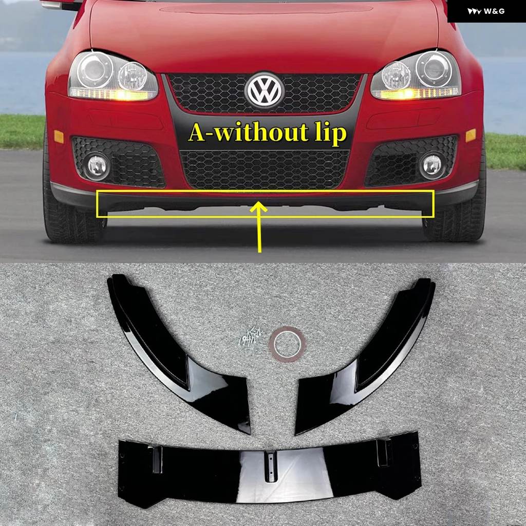 並行輸入品 VW フォルクスワーゲン ゴルフ 5 MK5 GTI ジェッタ MK5 GLI 2003-2009 車用 フロント バンパー スプリッター リップの画像