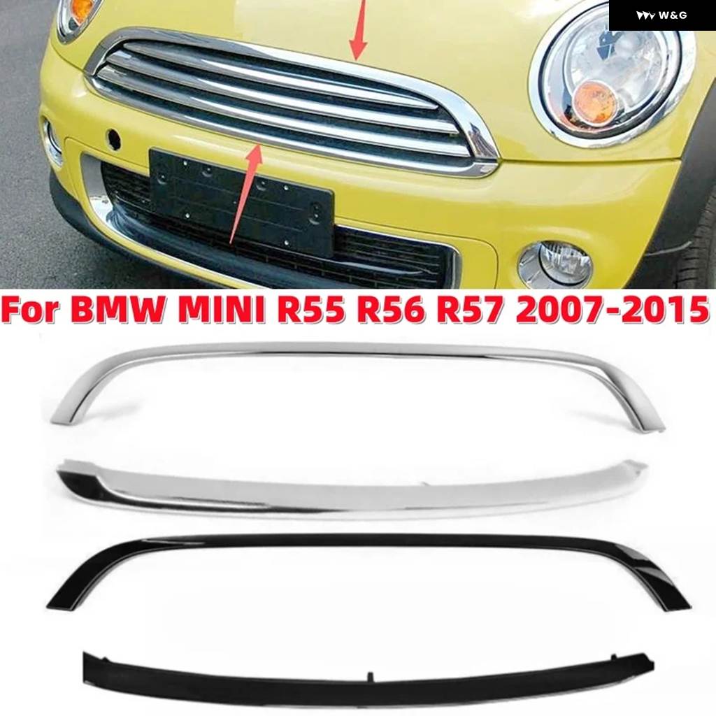 並行輸入品 1/2PCS 車用フロント バンパー グリル トリム ストリップ メッキ / バンパー グリル トリム BMW MINI COPPER R55 R56の画像