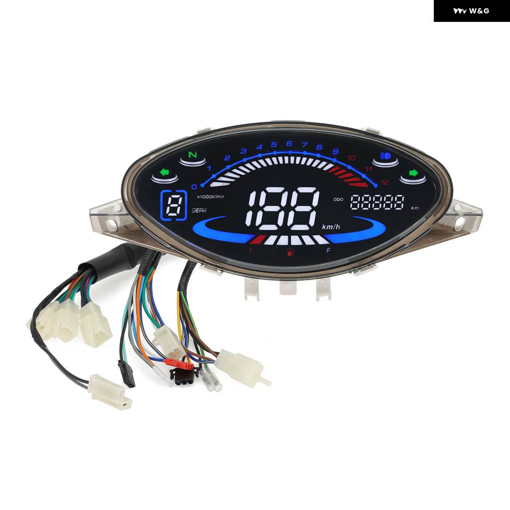 並行輸入品 12000RPMゲージ デジタル バイク スピード メーター LED RPM ダッシュボード ホンダ BIZ 100 C100 1998-2005 ジレラの画像