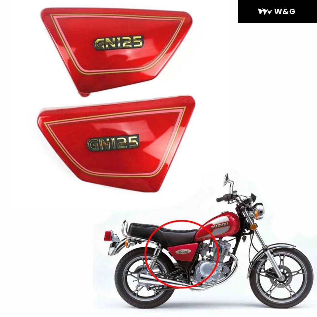 訳あり【送料無料】GN125H ホワイトタンク サイドカバーセット 10005257_18.jpg