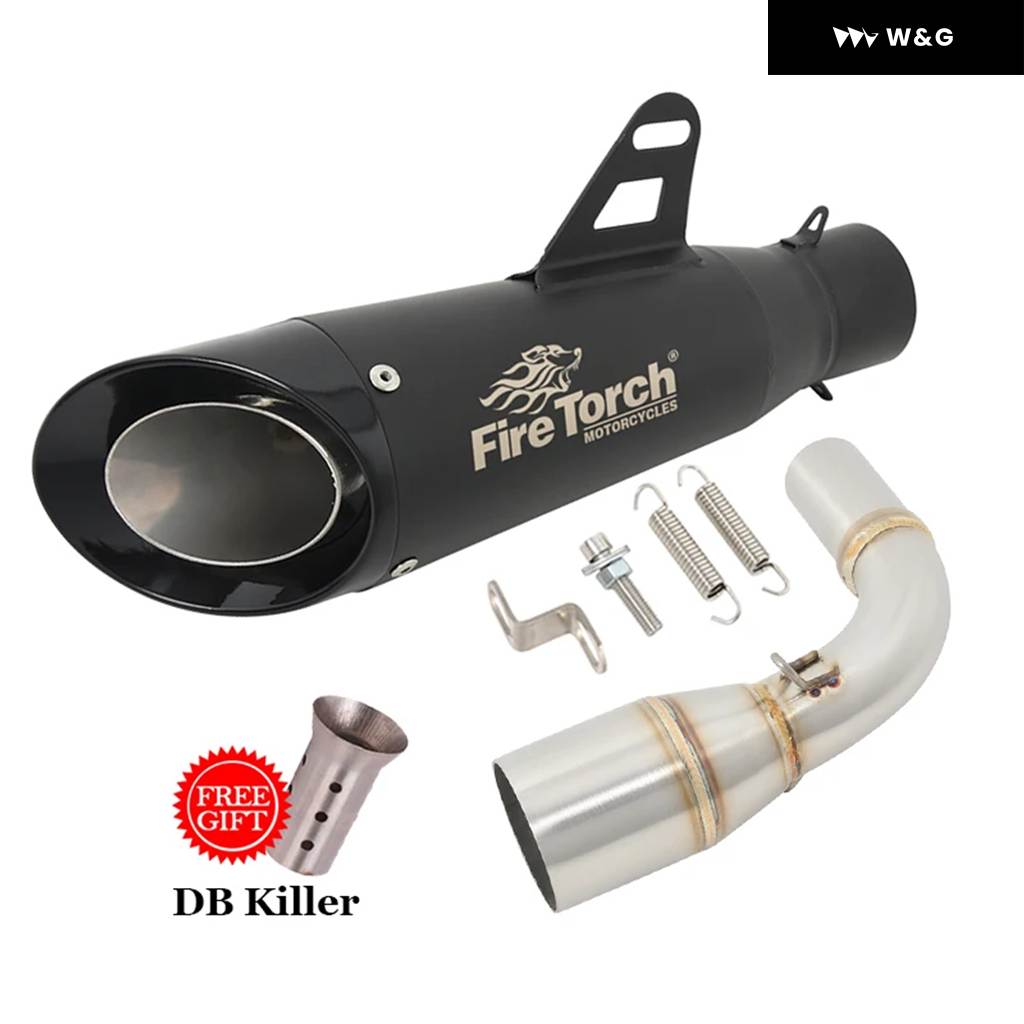 並行輸入品 オートバイ バイク 排気 エスケープ システム 51MM インターフェース ミッドリンク パイプ マフラー MOTO DBキラー スリップオン スズキ DR160_5