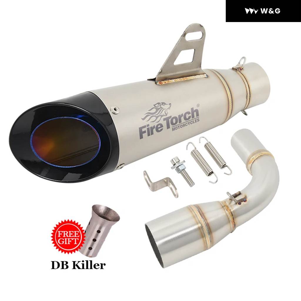 並行輸入品 オートバイ バイク 排気 エスケープ システム 51MM インターフェース ミッドリンク パイプ マフラー MOTO DBキラー スリップオン スズキ DR160_6