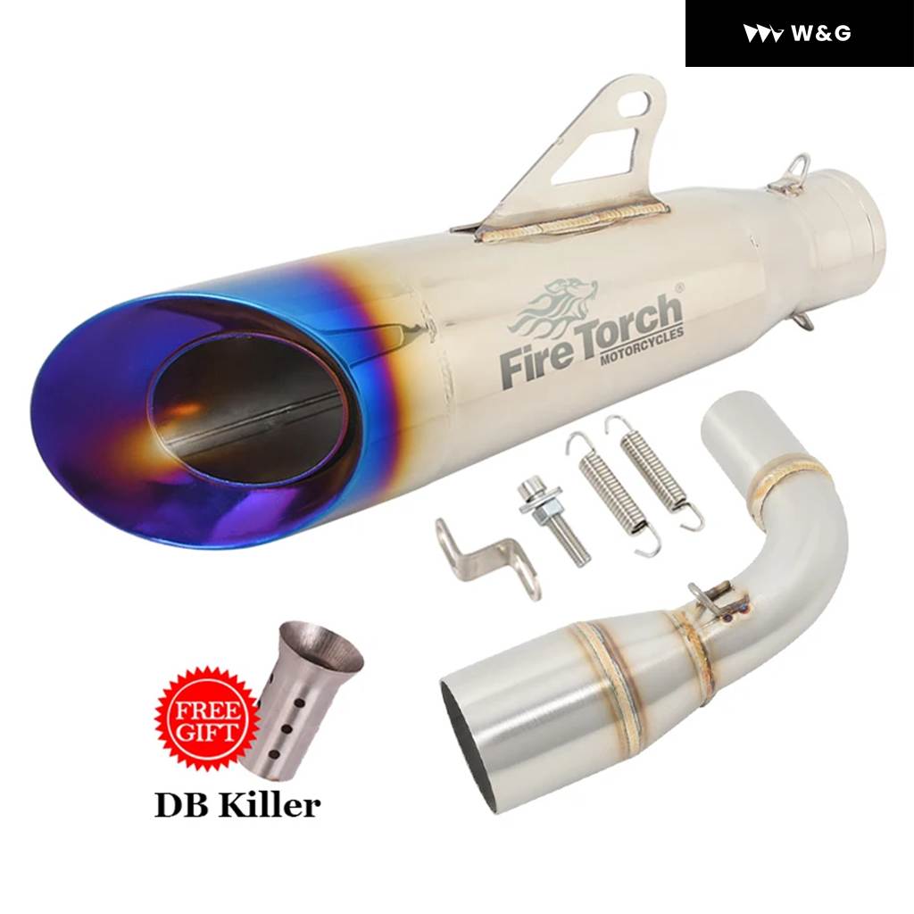 並行輸入品 オートバイ バイク 排気 エスケープ システム 51MM インターフェース ミッドリンク パイプ マフラー MOTO DBキラー スリップオン スズキ DR160_7
