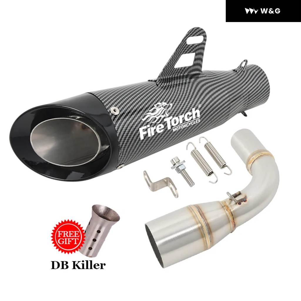 並行輸入品 オートバイ バイク 排気 エスケープ システム 51MM インターフェース ミッドリンク パイプ マフラー MOTO DBキラー スリップオン スズキ DR160_2