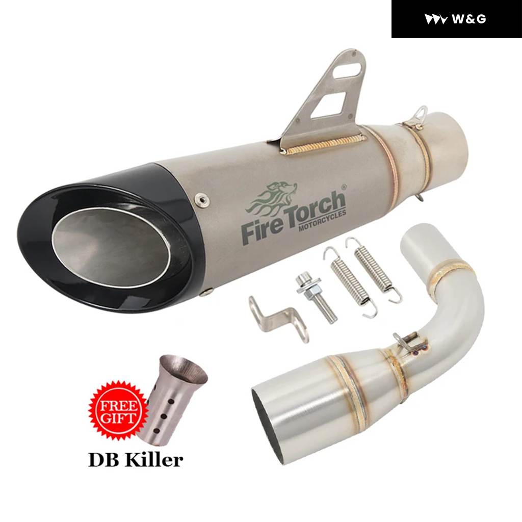 並行輸入品 オートバイ バイク 排気 エスケープ システム 51MM インターフェース ミッドリンク パイプ マフラー MOTO DBキラー スリップオン スズキ DR160_3