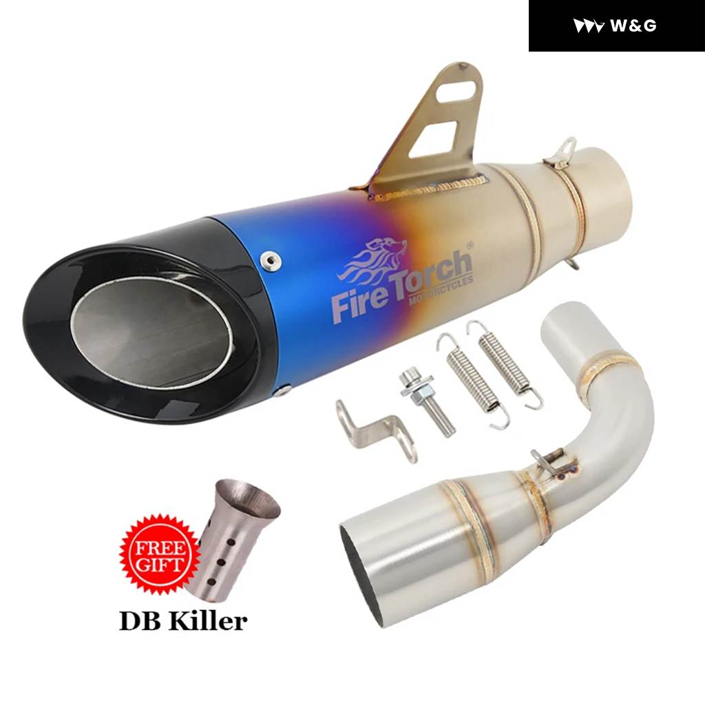 並行輸入品 オートバイ バイク 排気 エスケープ システム 51MM インターフェース ミッドリンク パイプ マフラー MOTO DBキラー スリップオン スズキ DR160_4