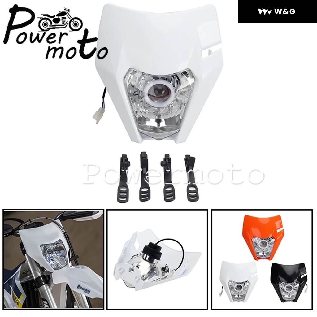 並行輸入品  LED ヘッドライト ハイ/ロービーム ヘッドライト エンジェルアイ DRL ヘッドランプ 付き EXC SX SXの画像