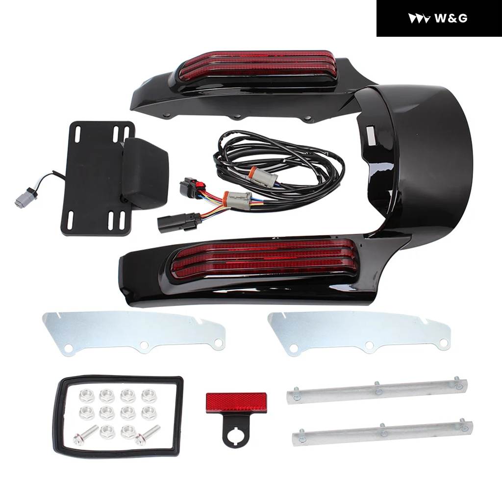 並行輸入品 オートバイ バイク リアフェンダーフェイシア LED ランニングブレーキウィンカー ハーレー ツーリング ロードキン_3